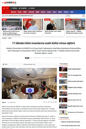 17 Ülkeden Bilim İnsanlarına Sualtı Kültür Mirası Eğitimi