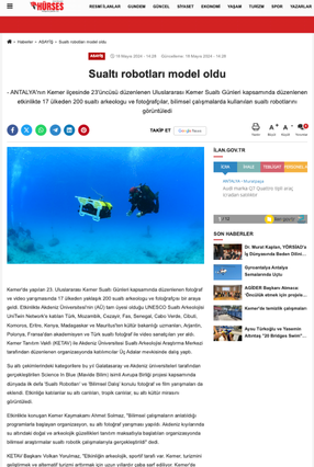 Antalya Hürses - Sualtı robotları model oldu