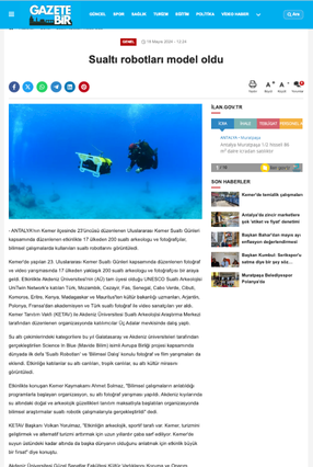 Gazete Bir - Sualtı Robotları Model Oldu