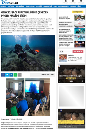 Genç Kuşağı Sualtı Bilimine Çekecek Proje: Mavide Bilim