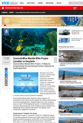 ScienceinBlue Mavide Bilim Projesi Çocuklar ve Gençlerle