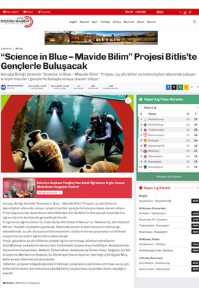 “Science in Blue – Mavide Bilim” Projesi Bitlis’te Gençlerle Buluşacak